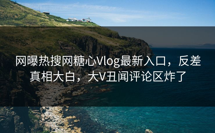 网曝热搜网糖心Vlog最新入口，反差真相大白，大V丑闻评论区炸了
