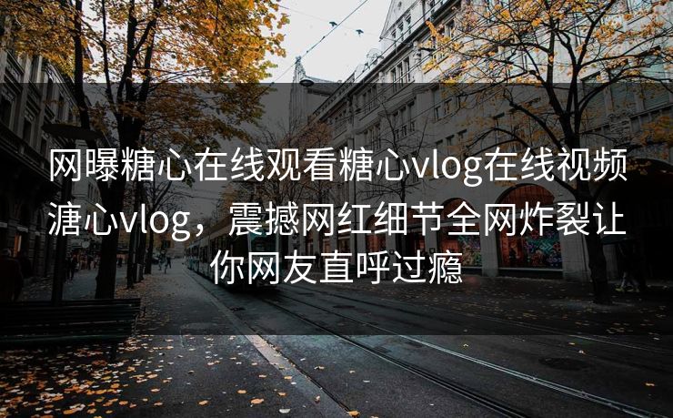 网曝糖心在线观看糖心vlog在线视频溏心vlog，震撼网红细节全网炸裂让你网友直呼过瘾